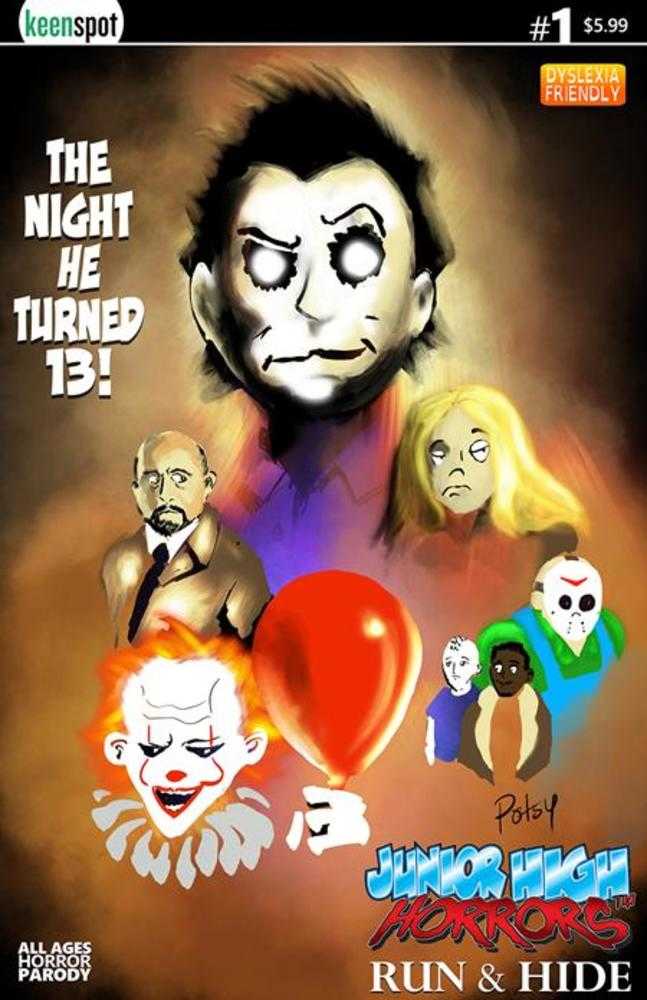 Junior High Horrors Run & Hide #1 (One Shot) Cover B Rob Potchak The Night He Turned 13 Variant