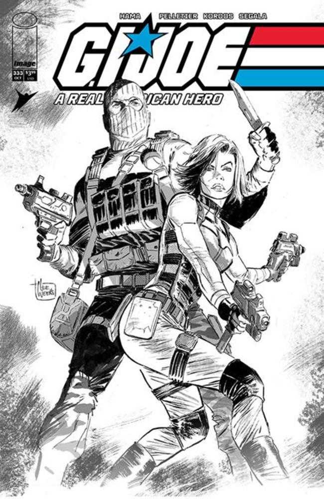 G.I. Joe A Real American Hero #333 Cover B Lee Weeks Black & White Variant