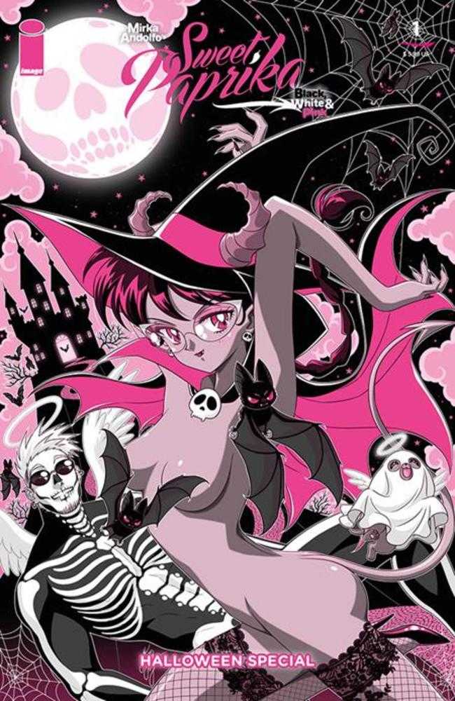 Mirka Andolfos Sweet Paprika Black White & Pink Halloween Special #1 (Of 2) Cover C Marco Albiero Variant (Mature)
