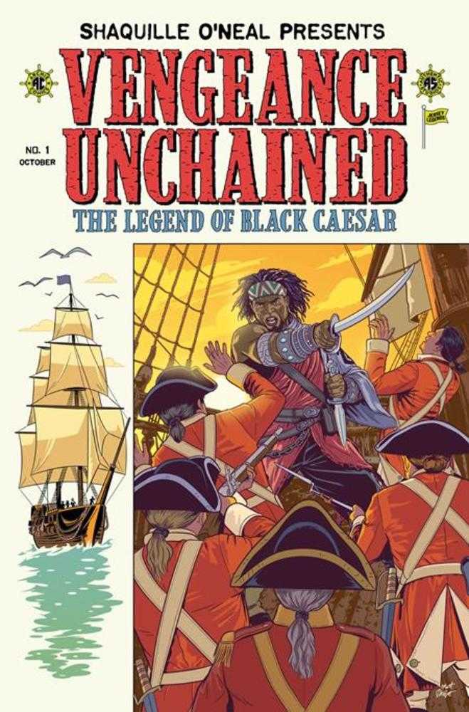 Shaquille Oneal Presents Vengeance Unchained The Legend Of Black Caesar #1 (Of 5) Cover E Matt Talbot EC Piracy Homage Foil Variant