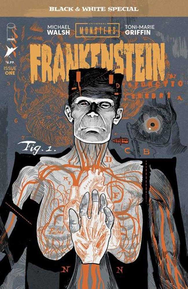 Universal Monsters Frankenstein Black & White Special #1 (Of 2) Cover A Michael Walsh