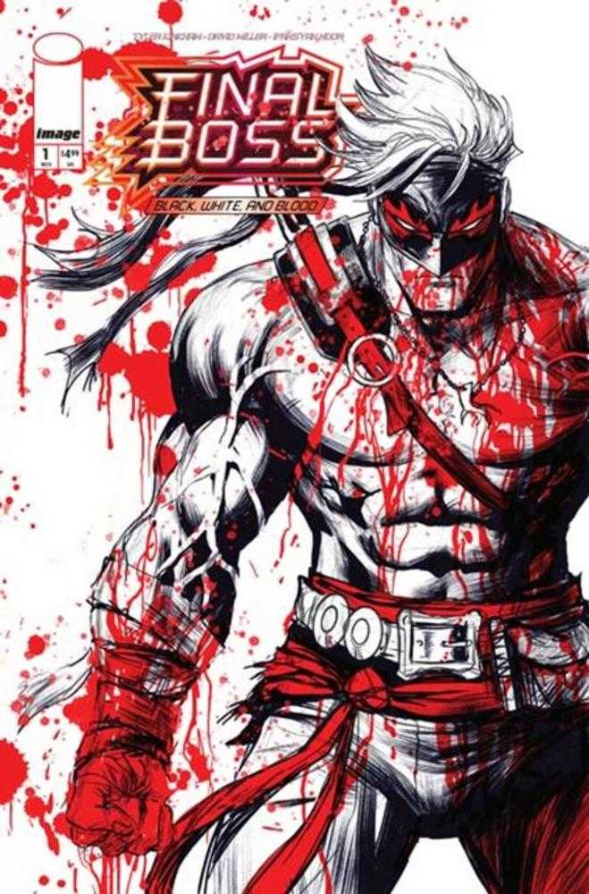 Final Boss #1 Black White And Blood Reprint Cover A Tyler Kirkham (Mature)