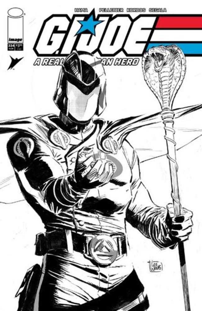 G.I. Joe A Real American Hero #334 Cover B Lee Weeks Black & White Variant