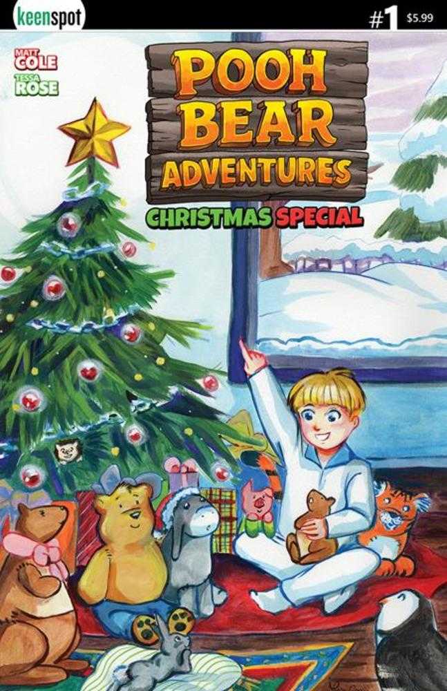 Pooh Bear Adventures Christmas Special #1 (One Shot) Cover A Tessa Rose Opening Presents