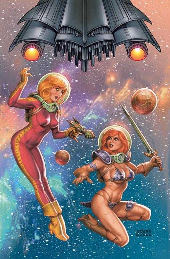 Red Sonja Barbarella #1 Cover I Joseph Michael Linsner Metal Premium Variant
