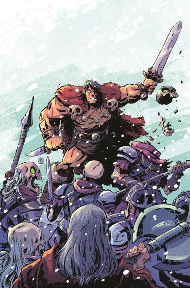Conan The Barbarian Tides Of The Tyrant King #4 (Of 4) Cover E Derek Laufman Virgin Cardstock Variant (Mature)