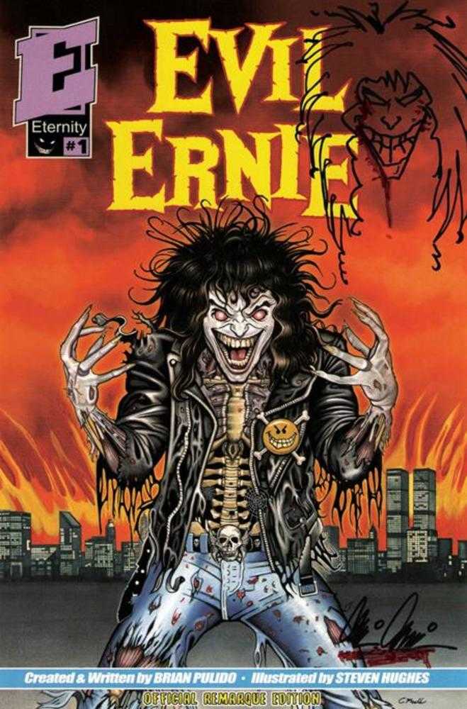 Evil Ernie #1 30 Th Anniversary Facsimile Edition Cover F Eric Mache Remarqued By Brian Pulido Variant