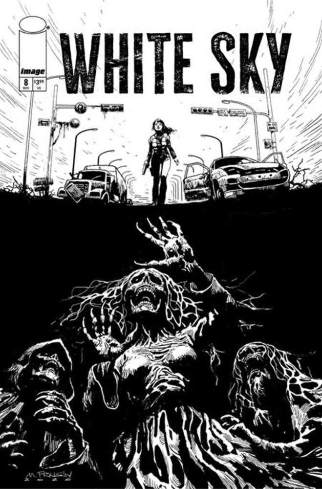 White Sky #8 Cover B Marcelo Frusin Black & White Variant (Mature)