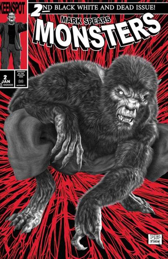 Mark Spears Monsters #2 4th Printing Black White & Dead Edition Cover C Mark Spears Spider-Man #1 Homage Variant