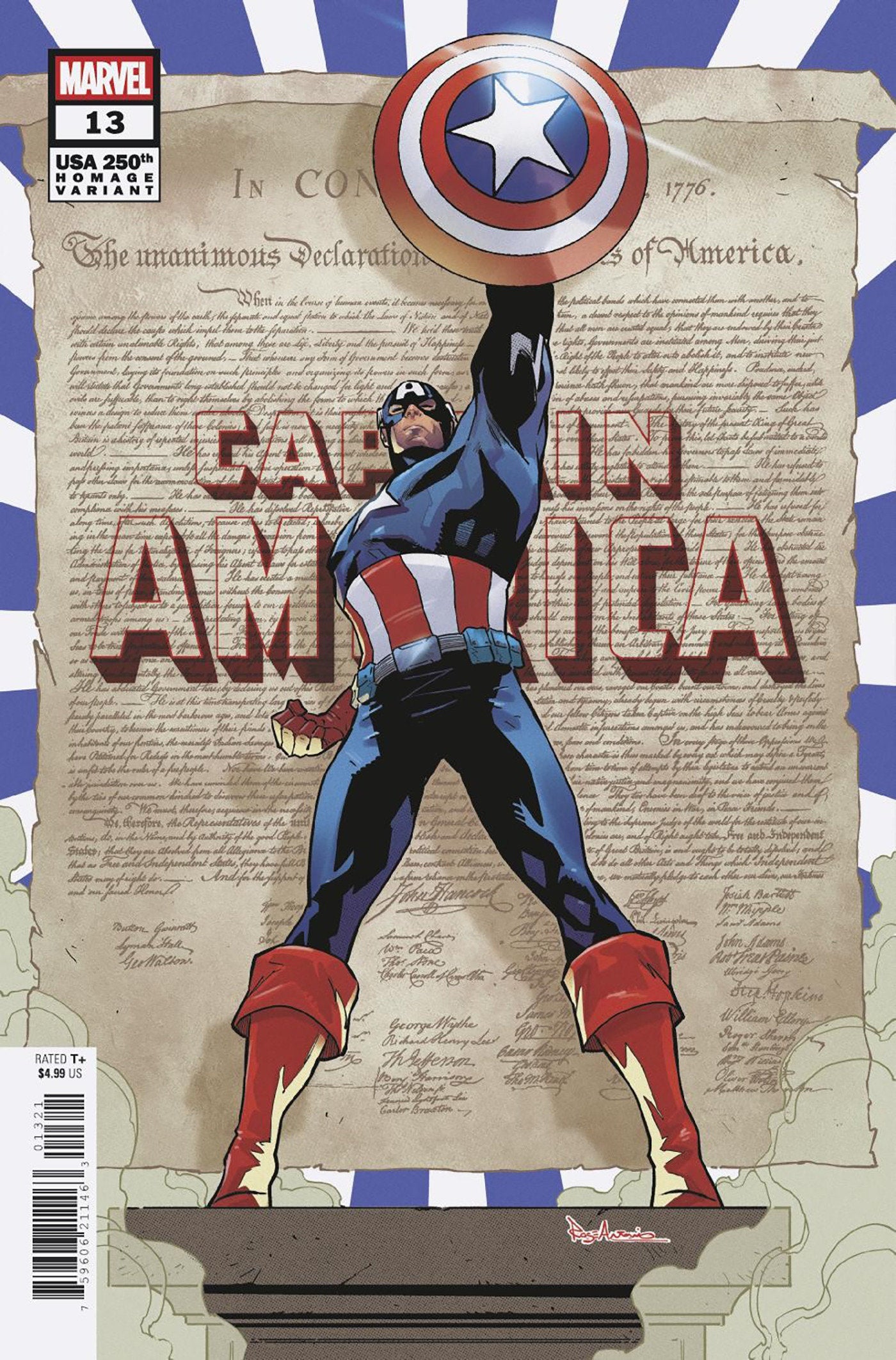 Captain America #13 Tbd Artist 250 Th Homage Variant [Arm]