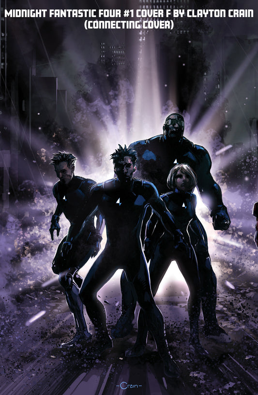 Midnight Fantastic Four #1 Clayton Crain 3 Part Connecting Variant