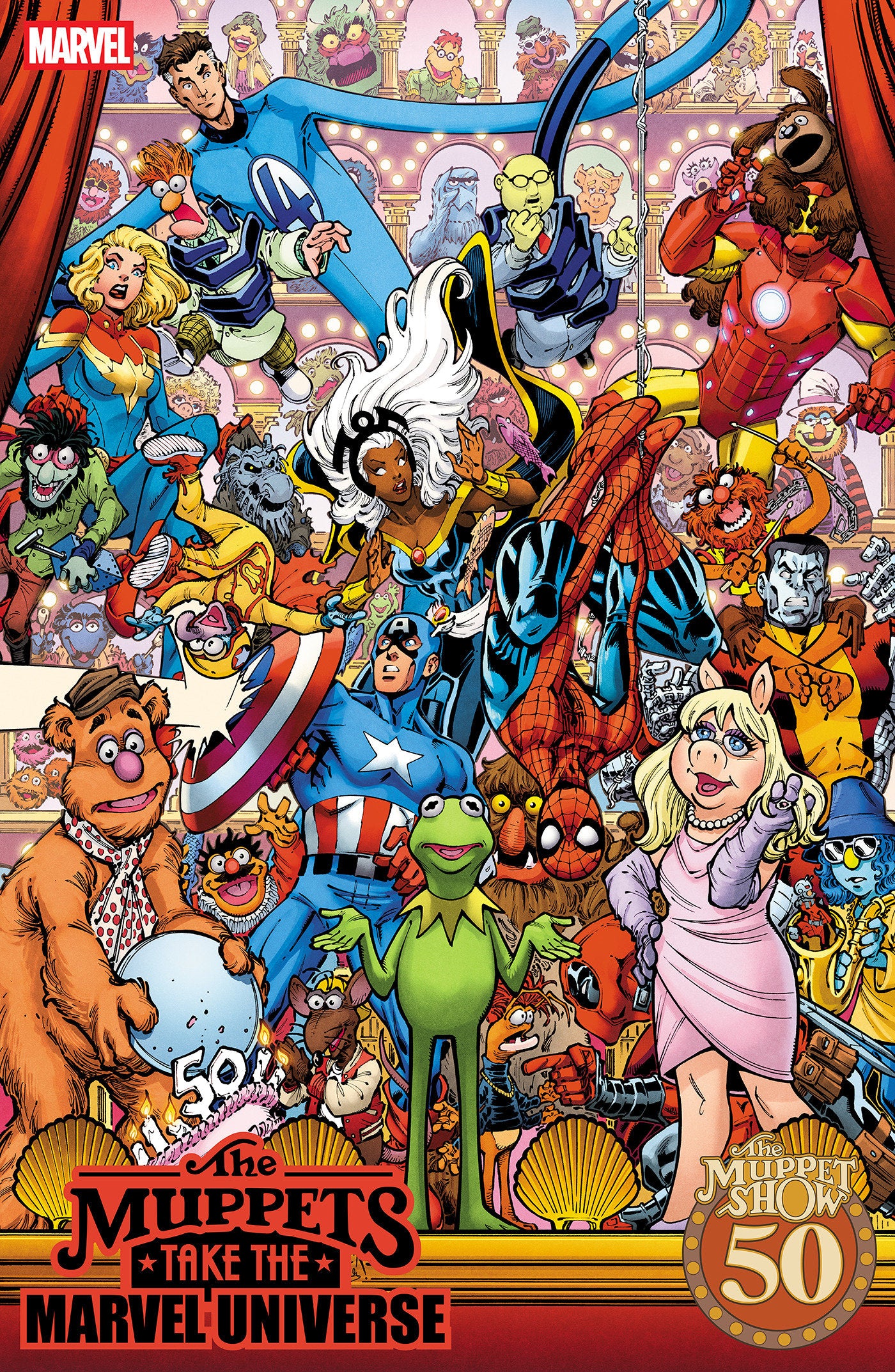 Muppets Take The Marvel Universe #1 Todd Nauck Muppet Show Homage Variant