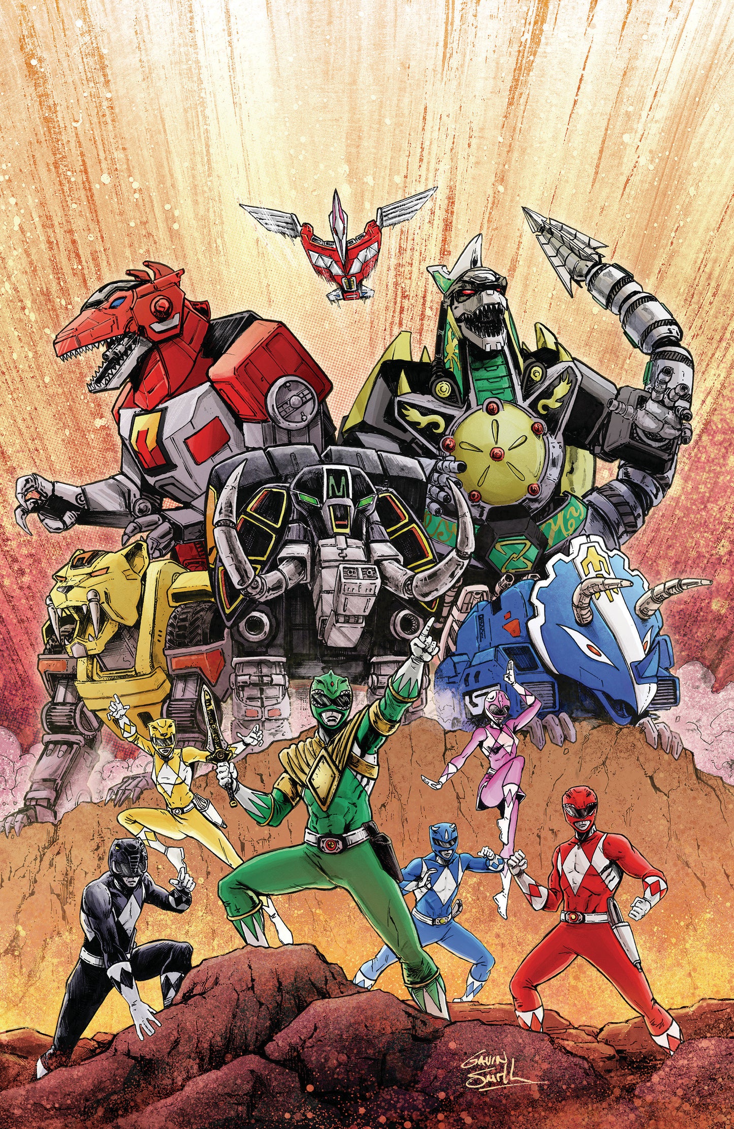 Mighty Morphin Power Rangers: Zord Quest #1 A Main (Dressed, Smith)
