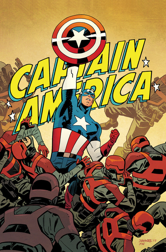 Black Widow & Captain America By Waid & Samnee Omnibus Chris Samnee Captain America Cover [Direct Market Only]