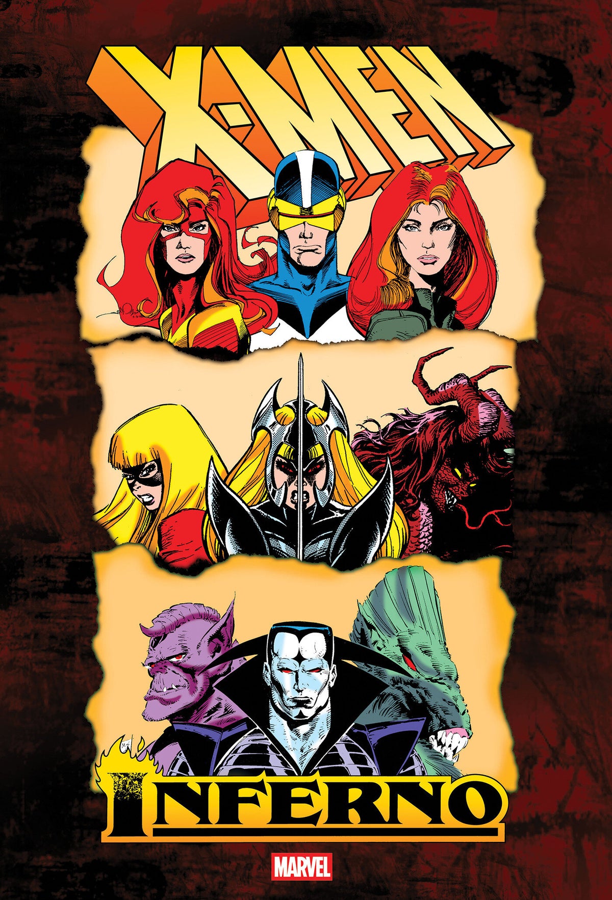 X-Men: Inferno Omnibus Silvestri/Blevins/Simonson Headshots Cover [New Printing, Direct Market Only]