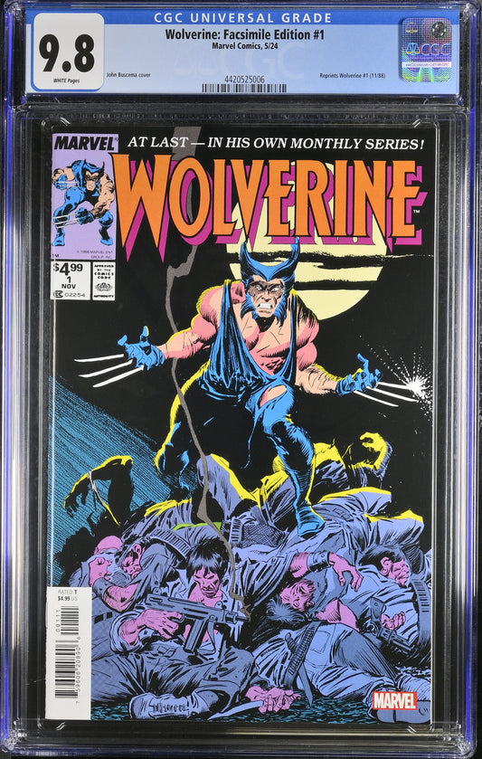 Wolverine #1 Facsimile Edition CGC 9.8