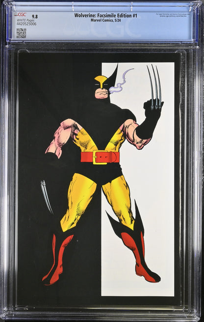 Wolverine #1 Facsimile Edition CGC 9.8