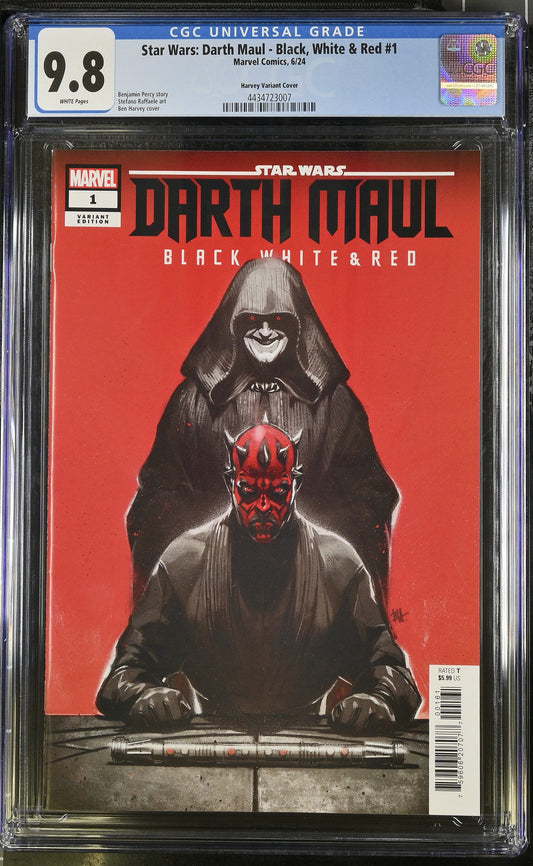 Star Wars: Darth Maul - Black, White & Red #1 Ben Harvey Variant CGC 9.8