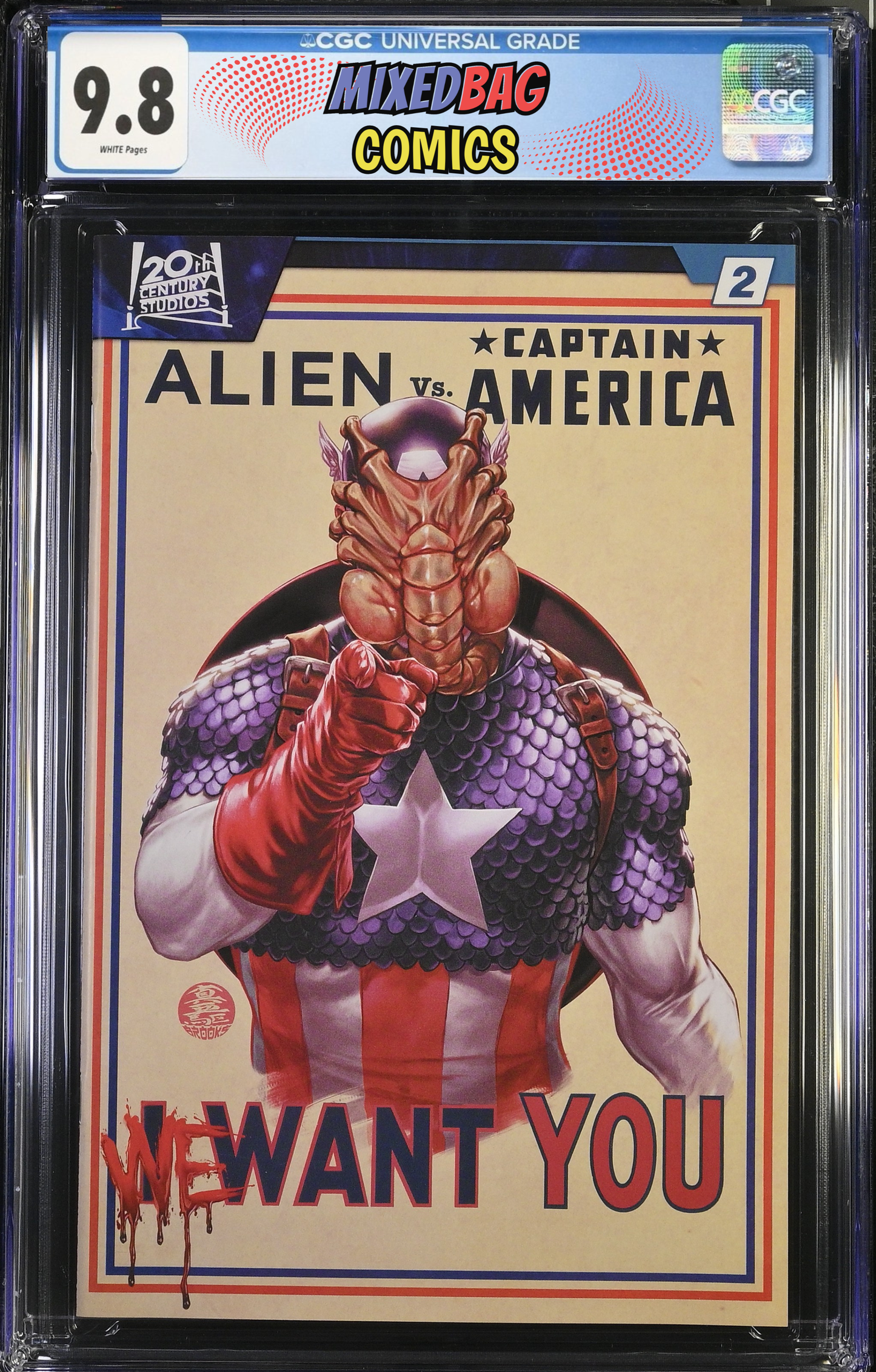 Alien vs. Captain America #2 CGC 9.8 Mark Brooks Variant