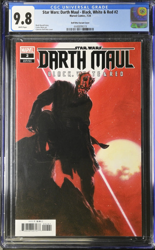 STAR WARS: DARTH MAUL - BLACK, WHITE & RED #2 CGC 9.8 DELL' OTTO VARIANT