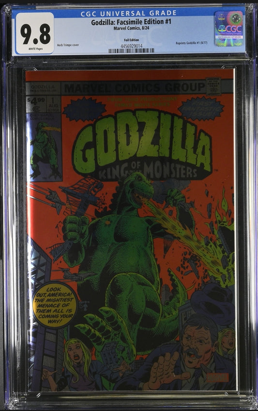 Godzilla #1 Facsimile Edition Foil Variant CGC 9.8