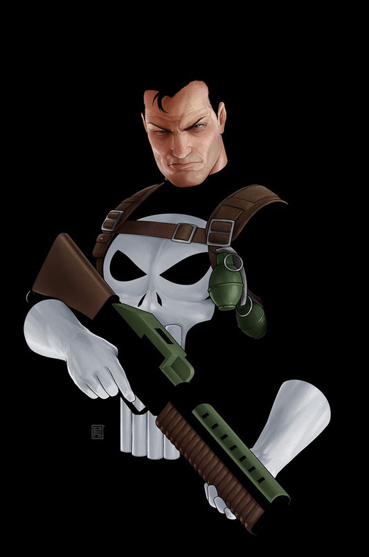 Punisher #1 John Tyler Christopher Negative Space Full Art Variant