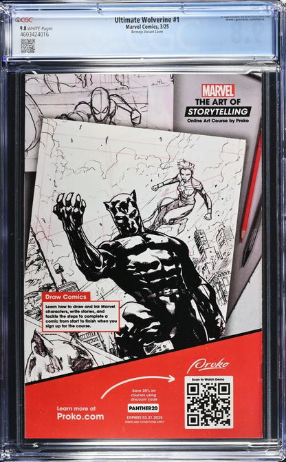 Ultimate Wolverine #1 CGC 9.8 Bermejo Variant